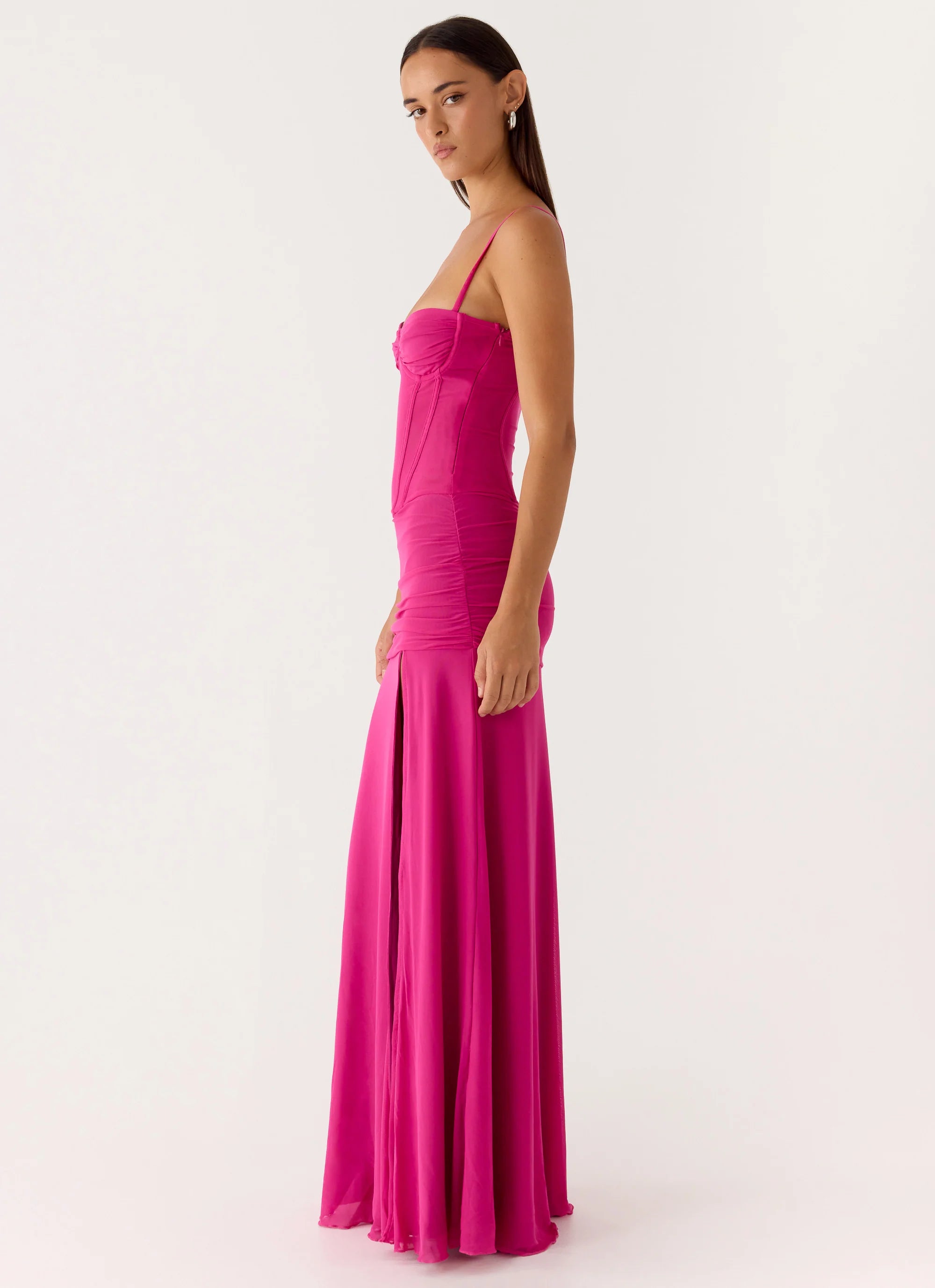 Viene Corset Maxi Dress - Fuchsia